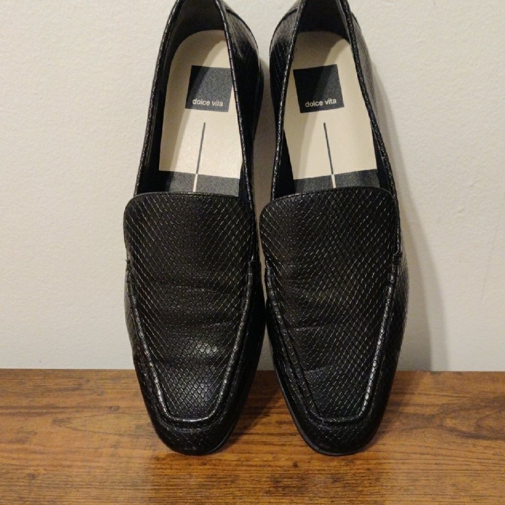 Dolce Vita Black Leather Slip-On Loafers - Picture 13 of 13